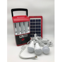 Автономна система освітлення EURONET 103 із сонячною панеллю та 3 LED лампами  акумулятор 8000 mAh